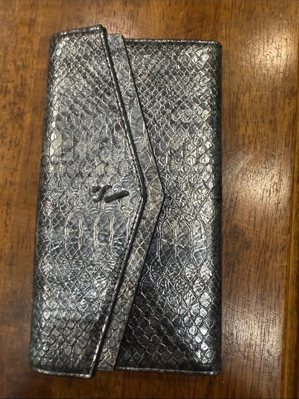 Victoria's Secret Metallic Silver Textured Wallet